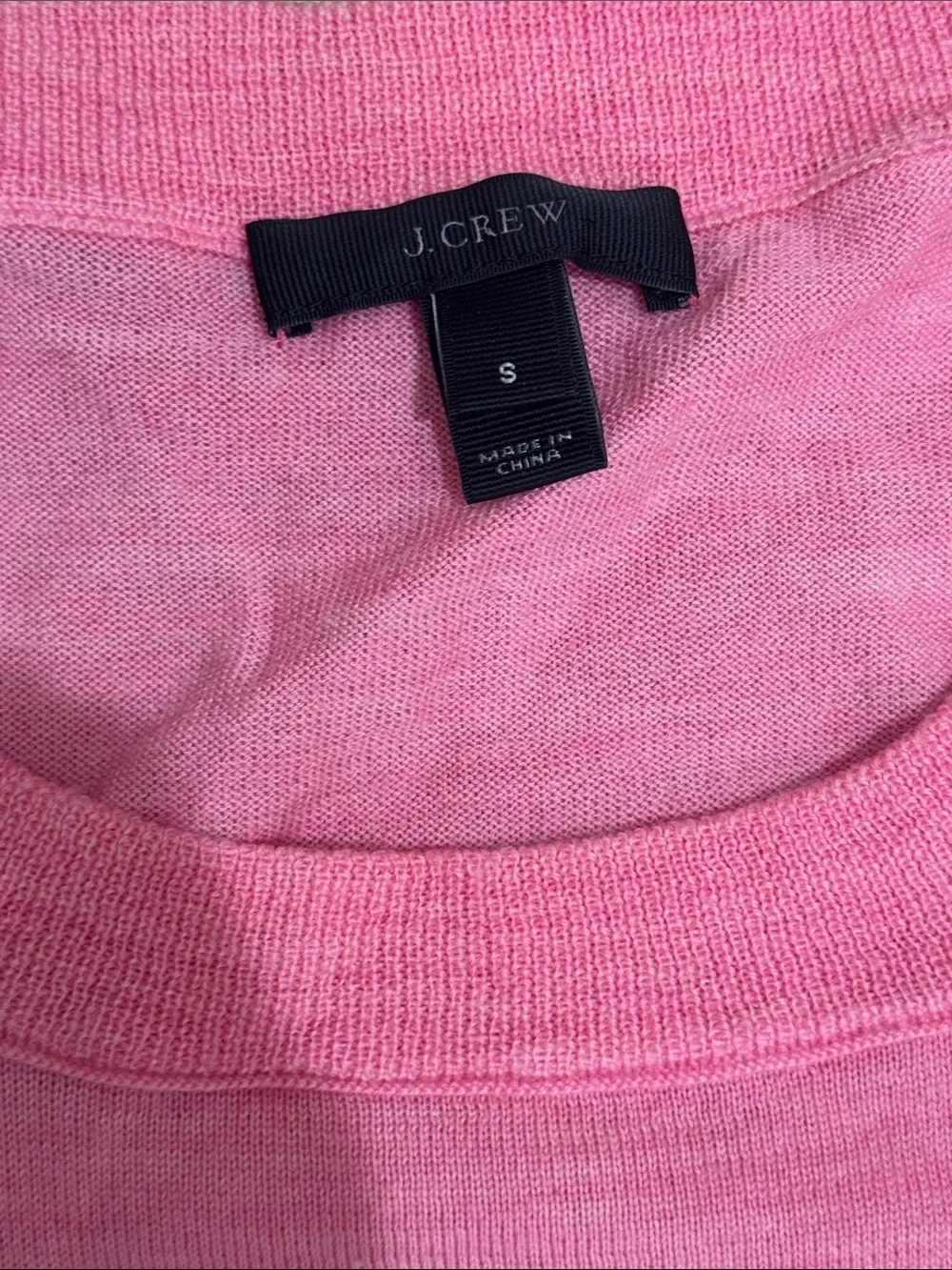 J. Crew Bright Pink Crewneck Sweater